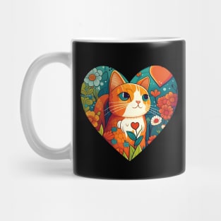 You're The Cat Orange Of My Heart - Cat Flower Mug